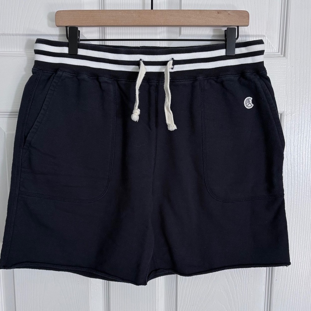 Champion x Todd Snyder Shorts Large Navy Blue Striped Waistband Sweat Shorts